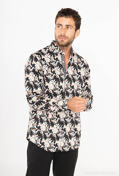 Grossiste Yves Enzo - Chemise STRETCH coupe confort à motifs STRAW