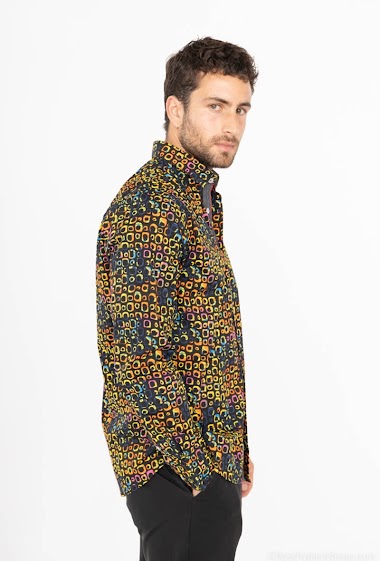 Wholesaler Yves Enzo - STRETCH shirt BURPED prints comfort fit