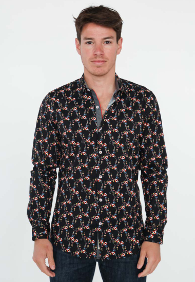Wholesaler Yves Enzo - STRETCH shirt DIGITAL prints slim fit