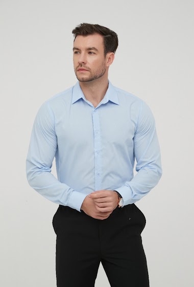 Grossistes Yves Enzo - Chemise unie coupe droite