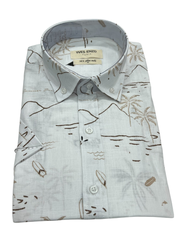 Wholesaler Yves Enzo - Patterned cotton voile shirt VOIL-C502