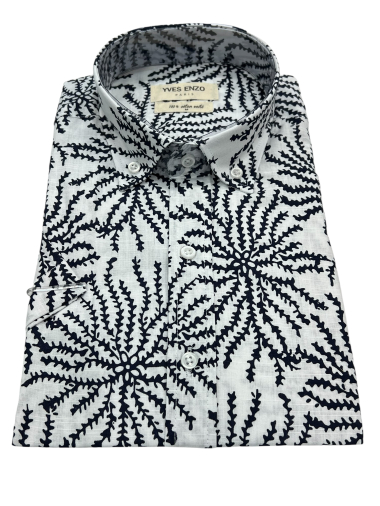Wholesaler Yves Enzo - Patterned cotton voile shirt VOIL-C503