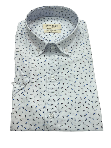 Wholesaler Yves Enzo - Patterned cotton voile shirt VOIL-C504