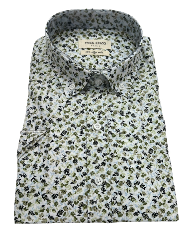 Wholesaler Yves Enzo - Patterned cotton voile shirt VOIL-C505