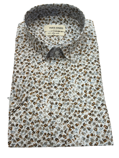 Wholesaler Yves Enzo - Patterned cotton voile shirt VOIL-C507