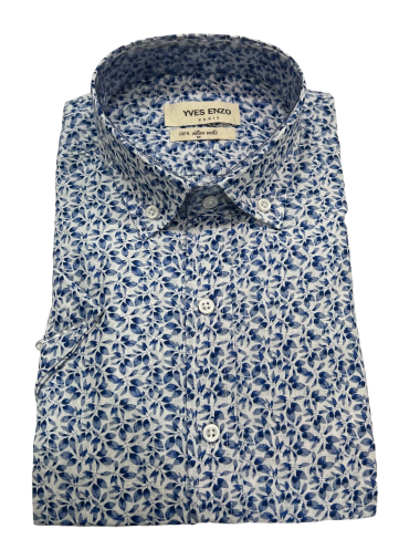Wholesaler Yves Enzo - Patterned cotton voile shirt VOIL-C508