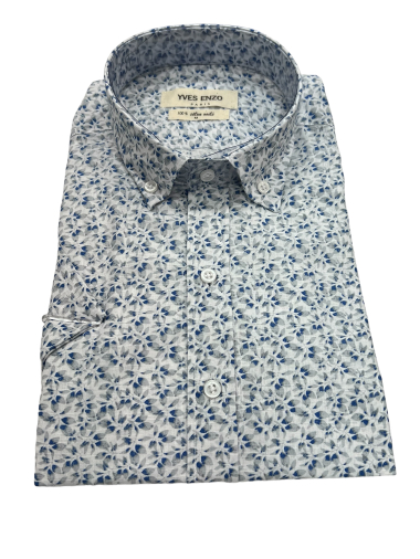Wholesaler Yves Enzo - Patterned cotton voile shirt VOIL-C509