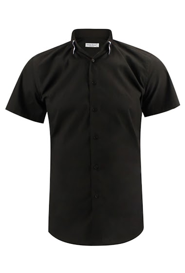 Wholesaler Yves Enzo - Double collar shirt short sleeves slim fit