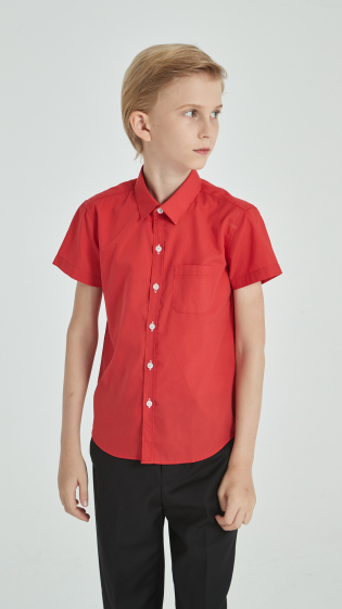 Wholesaler Yves Enzo - Kids sleeveless shirts 6 to 16 years - Red