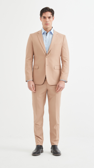 Wholesaler Yves Enzo - Suit beige STRETCH 2 pcs (T46 to T58)