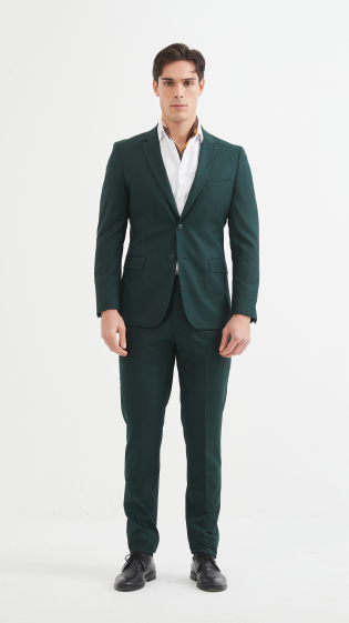 Wholesaler Yves Enzo - Green suit STRETCH 2 pcs (T46 to T58)