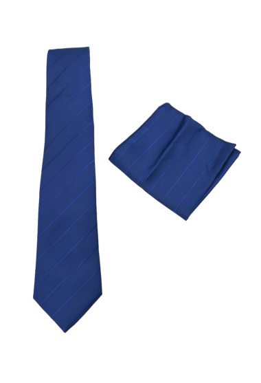 Mayorista Yves Enzo - Corbata de 7 cm y pañuelo de bolsillo estampado