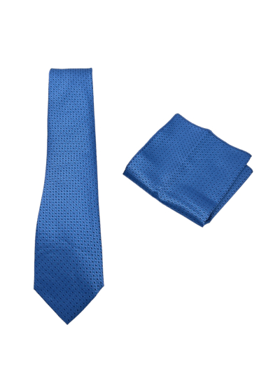 Großhändler Yves Enzo - 7 cm lange Krawatte und gemustertes Einstecktuch