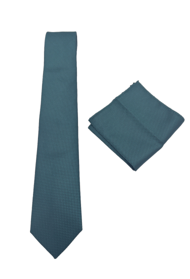 Großhändler Yves Enzo - 7 cm lange Krawatte und gemustertes Einstecktuch