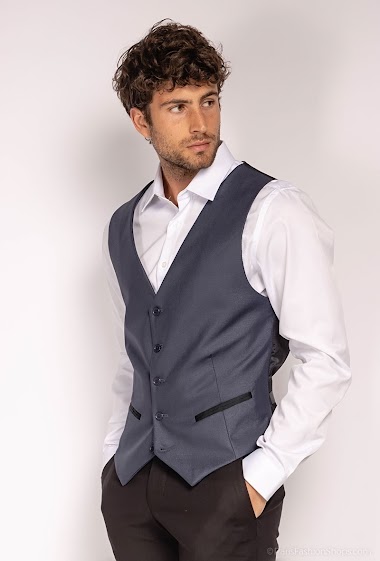 Grey fitted waistcoat slim fi