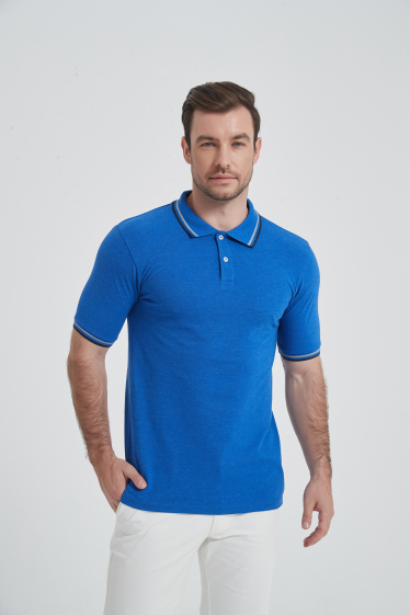 Wholesaler Yves Enzo - Twin tipped vintage blue polo