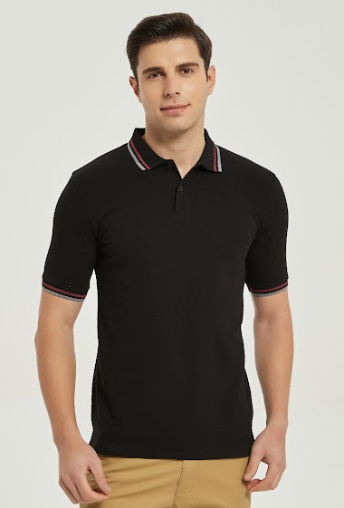 Wholesalers Yves Enzo - Twin tipped black polo