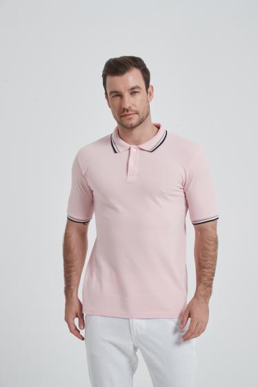 Wholesaler Yves Enzo - Twin tipped pink polo