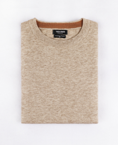 Wholesaler Yves Enzo - V-neck jumper cashmere touch 2XL to 5XL