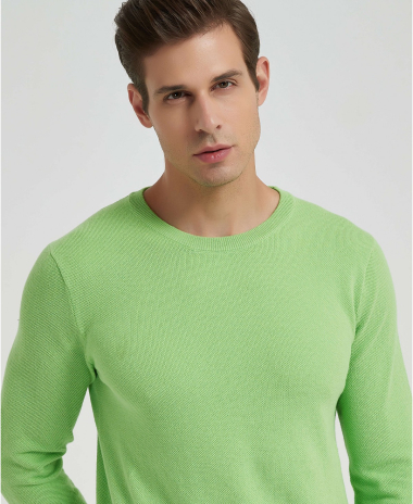 Wholesaler Yves Enzo - Jumper in cotton - Green