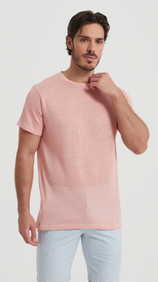 Wholesaler Yves Enzo - Nude t-shirt 100% linen