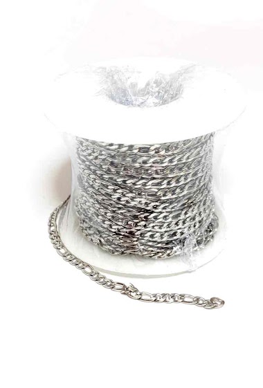 Wholesaler Z. Emilie - Chain 10 meter figaro steel necklace 1-3 3mm