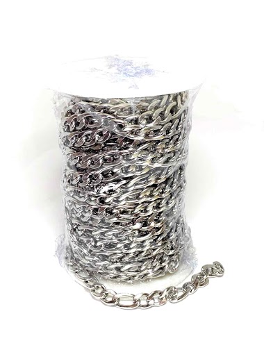 Wholesaler Z. Emilie - Chain 10 meter figaro steel necklace 1-3 6.5mm