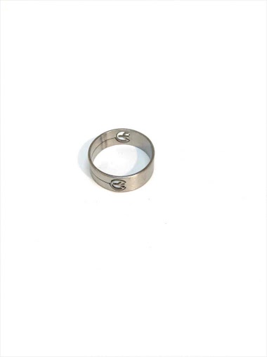 Wholesaler Z. Emilie - Ring steel with peace love 7mm