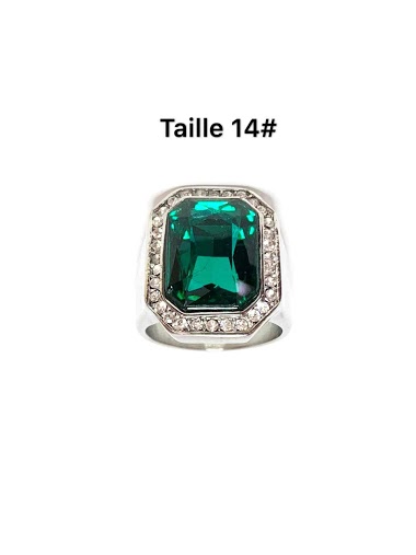 Wholesaler Z. Emilie - Green diamond knight steel ring