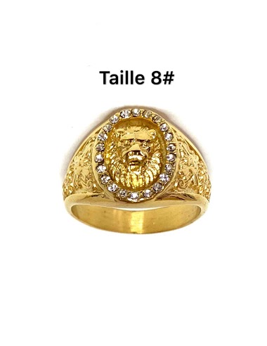 Wholesaler Z. Emilie - Lion head knight steel ring