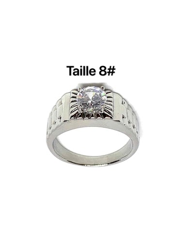 Wholesaler Z. Emilie - Strass knignt steel ring