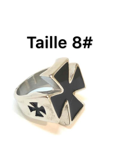 Wholesaler Z. Emilie - Cross Maltese steel ring