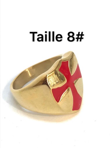 Wholesaler Z. Emilie - Cross Templar steel ring
