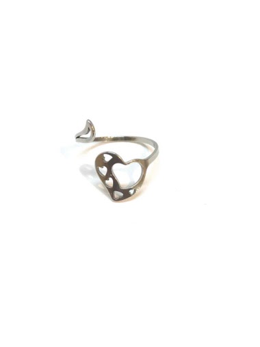 Wholesaler Z. Emilie - Heart steel ring