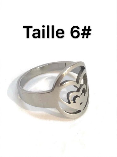 Wholesaler Z. Emilie - Heart steel ring