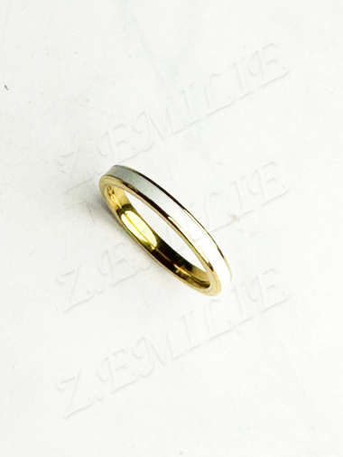Wholesaler Z. Emilie - White enamel steel ring