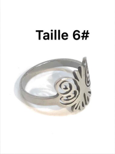 Wholesaler Z. Emilie - Butterfly steel ring