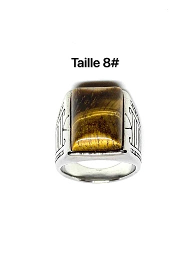 Wholesaler Z. Emilie - Tigre eye steel ring