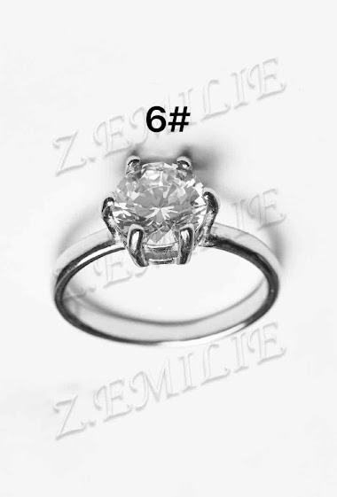 Großhändler Z. Emilie - Solitaire steel ring