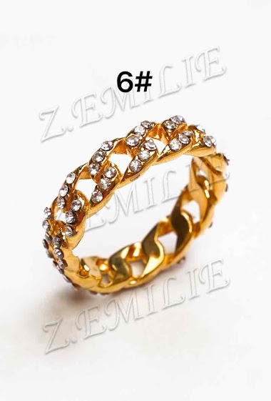Wholesaler Z. Emilie - Strass steel ring