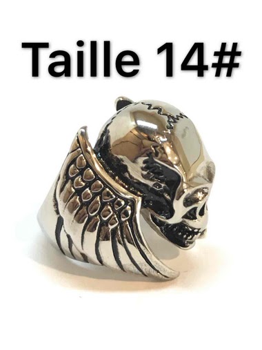Wholesaler Z. Emilie - Skull with wings steel ring