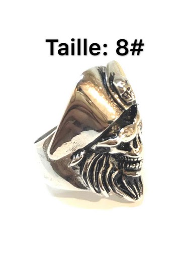 Wholesaler Z. Emilie - Skull pirate steel ring
