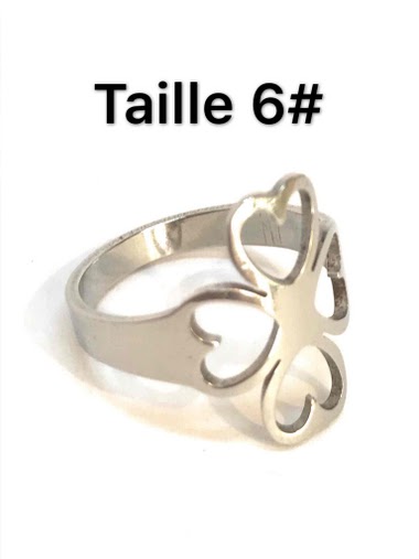 Großhändler Z. Emilie - Four leaf clover steel ring