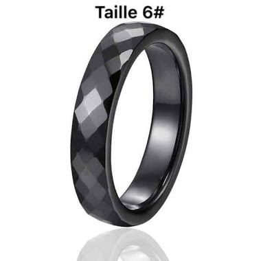 Grossiste Z. Emilie - Bague anneau céramique facette 4mm