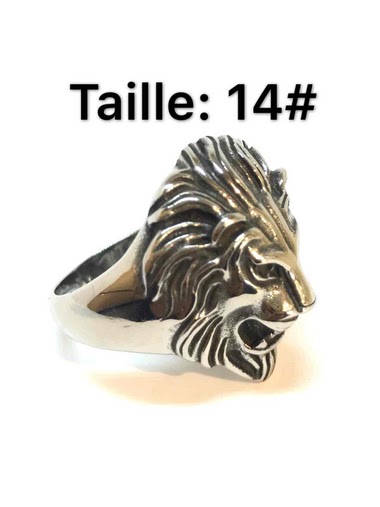 Großhändler Z. Emilie - Lion head steel ring