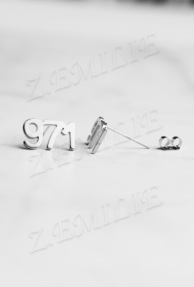 Großhändler Z. Emilie - Guadeloupe postal code 971 steel earring