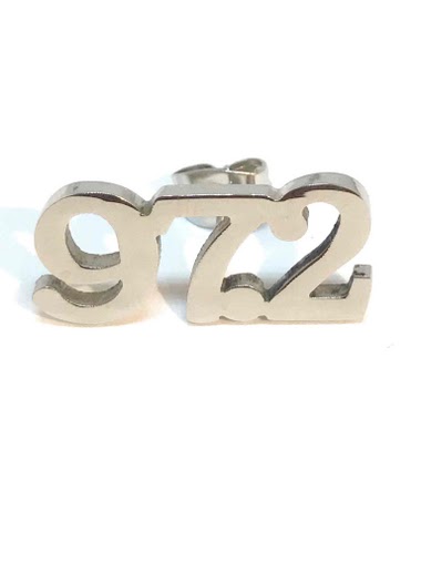 Wholesaler Z. Emilie - « 972 » postal code of Martinique steel earring