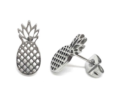 Wholesaler Z. Emilie - Pineapple steel earring