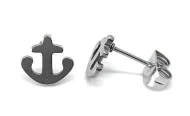 Großhändler Z. Emilie - Marine anchor steel earring