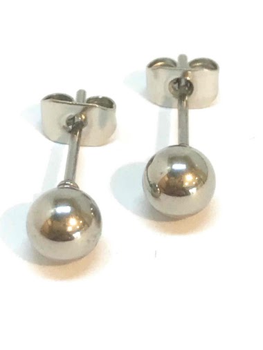 Wholesaler Z. Emilie - Ball steel earring 5mm